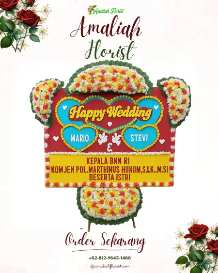 Papan Bunga Pernikahan Banda Sakti